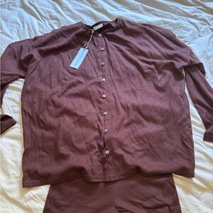 Burgundy Neuflora PJ Set!